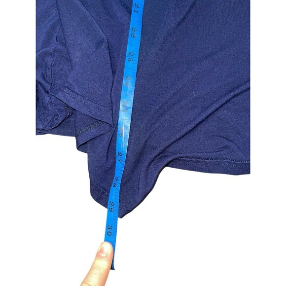 ZERDOCEAN Women's Plus 3X Navy Blouse Knit Blouse - Picture 8 of 11